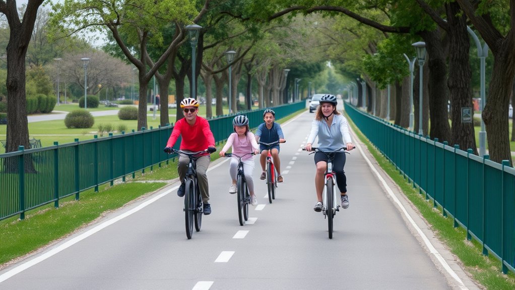 safe separated cycling paths