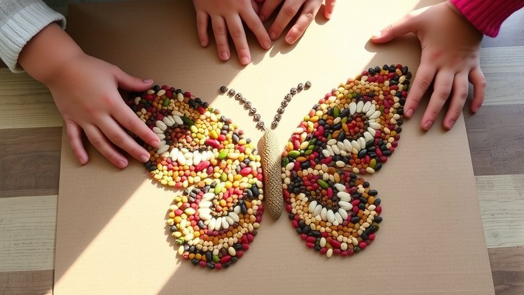 seed mosaic art techniques