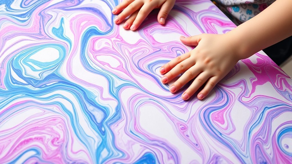 shaving cream marbling art