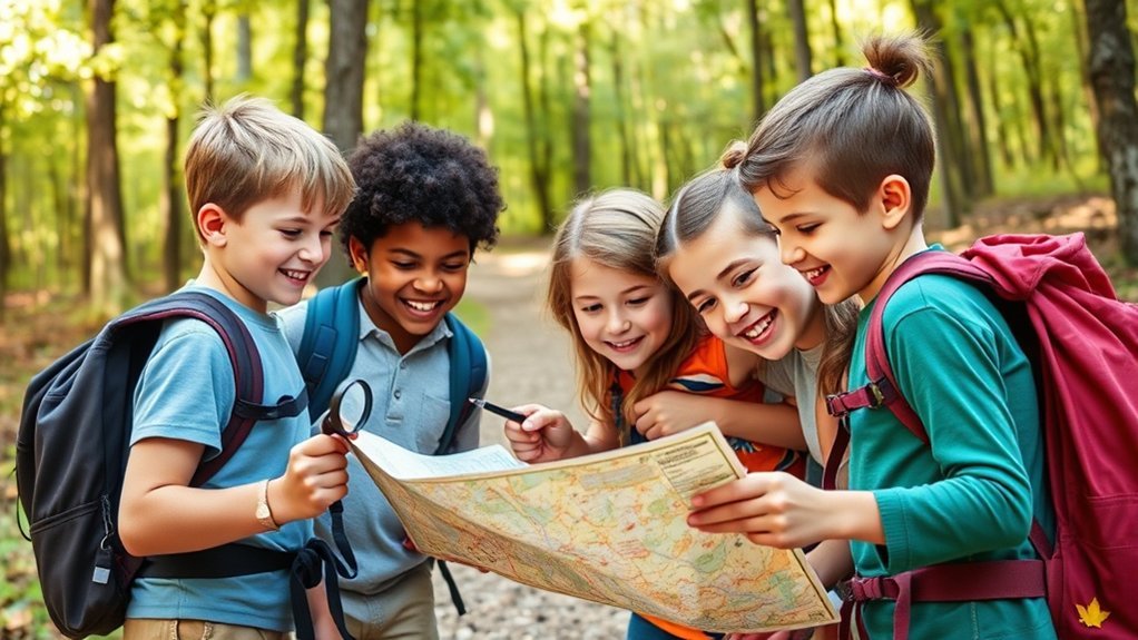 sibling teamwork scavenger hunt