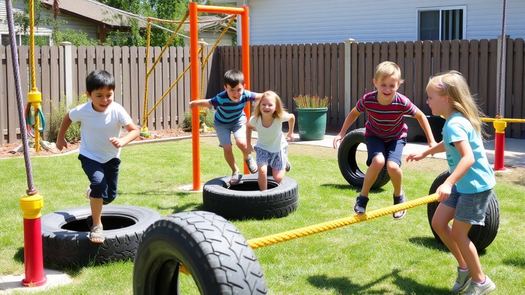 sibling teamwork through obstacles