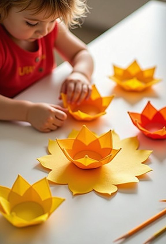 simple paper diya crafting