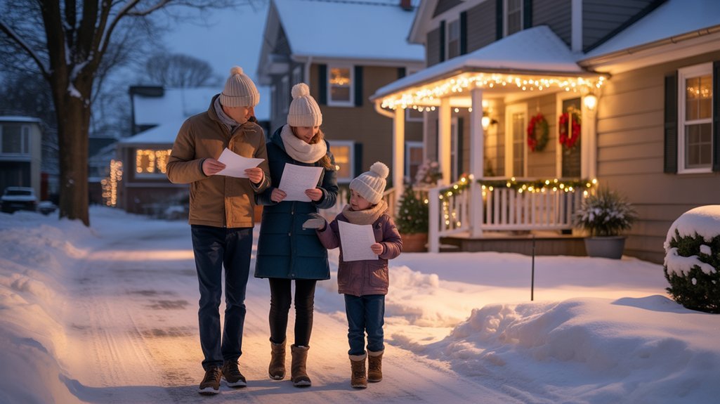 snowy neighborhood kindness hunt