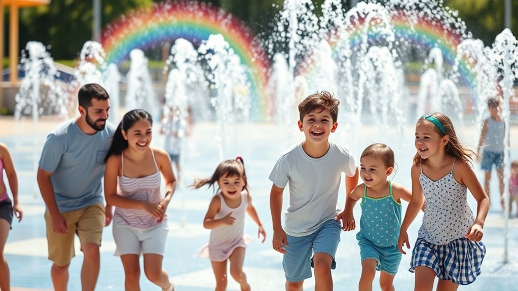 splash pads provide safe fun