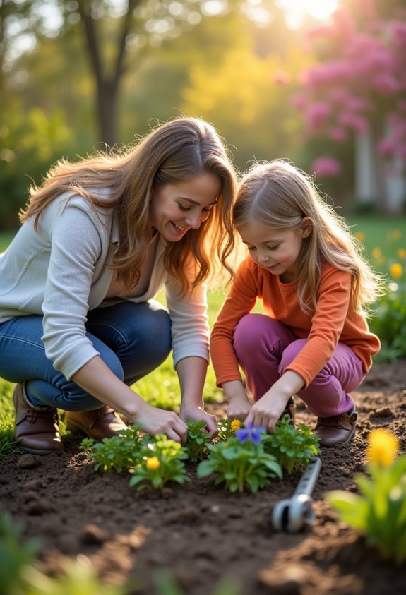 spring gardening with kids