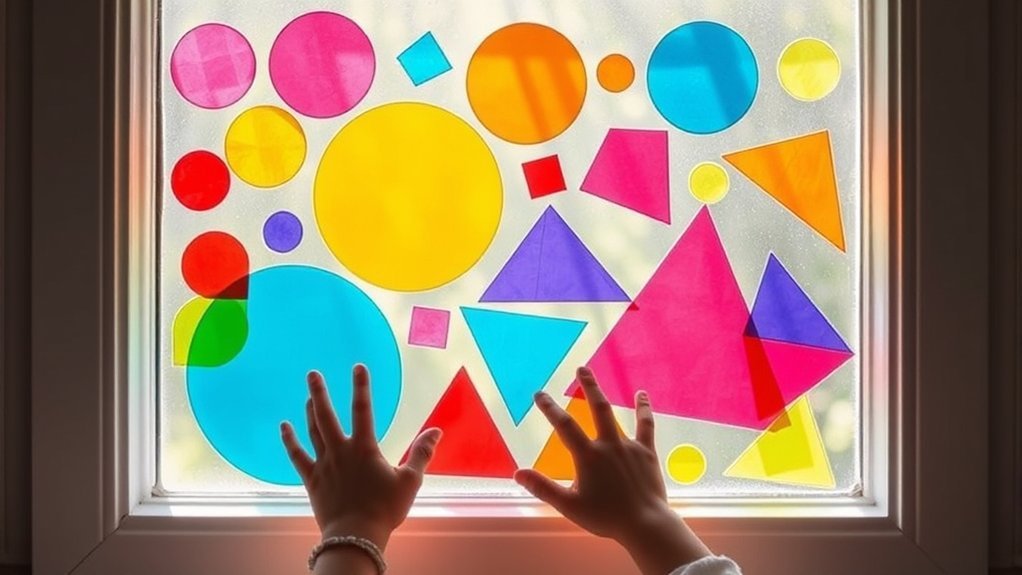 stained glass shape decorations