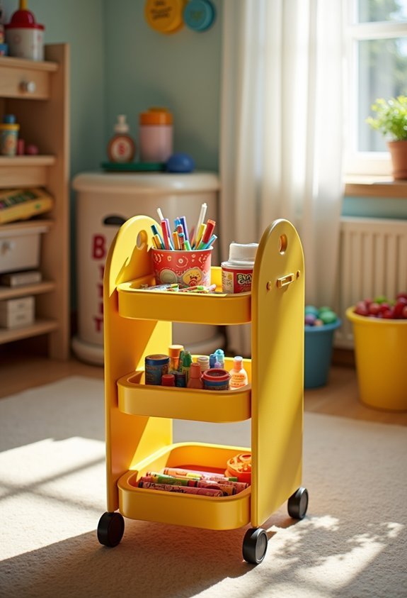 sturdy rolling art carts