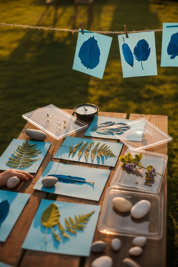 sunprint nature exploration activity