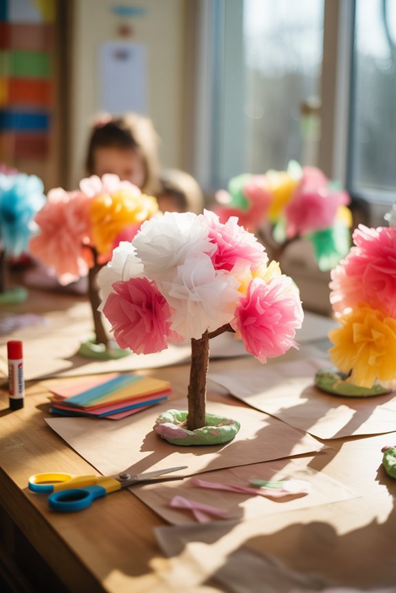 tissue paper blossom trees