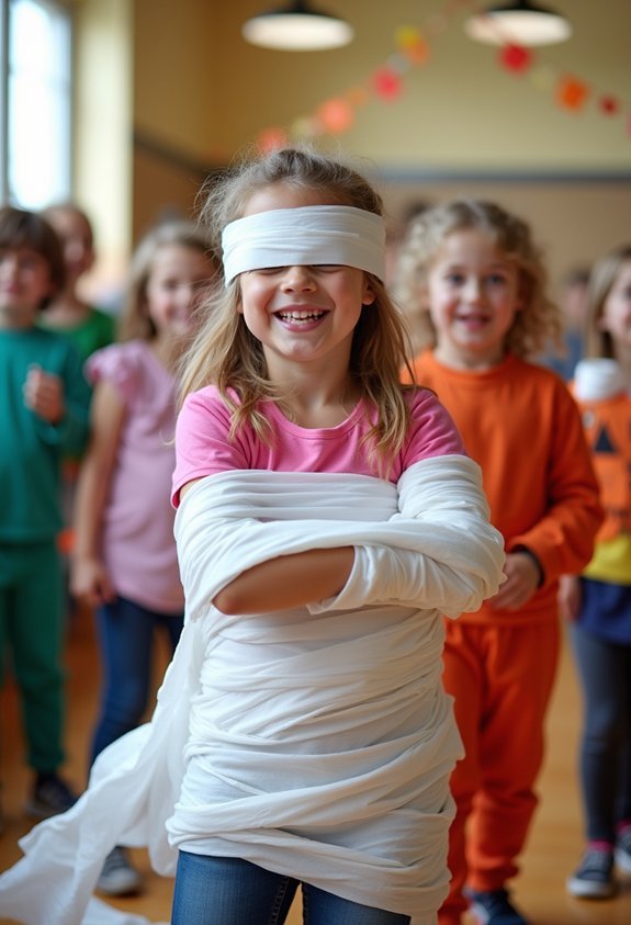 toilet paper mummy relay
