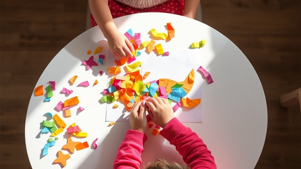torn paper collage activity