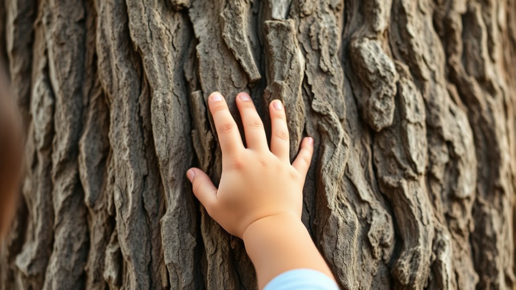 tree bark sensory exploration