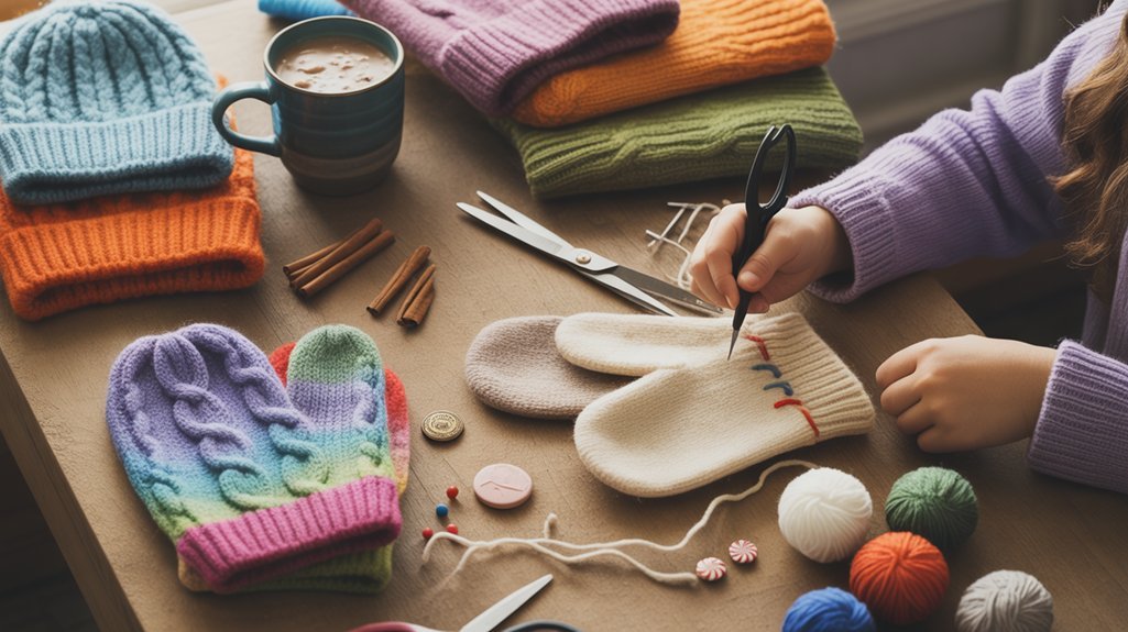 upcycled cozy sweater accessories