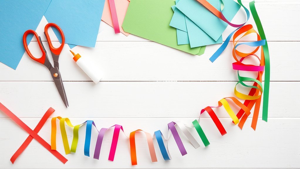 versatile colorful paper chains
