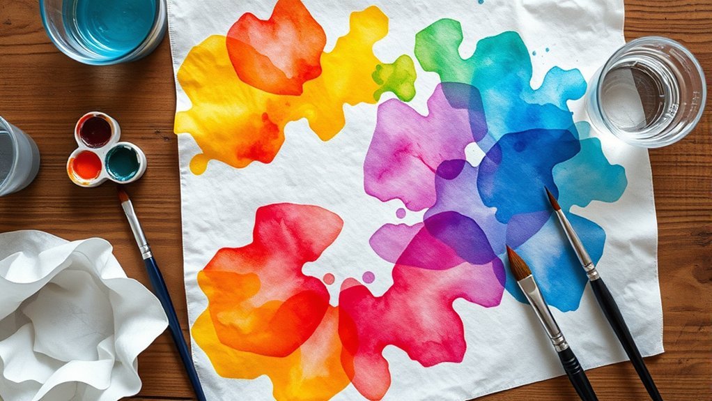 vibrant watercolor coffee filters
