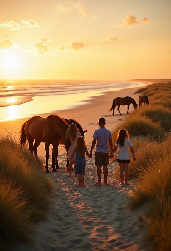 wild ponies and beaches