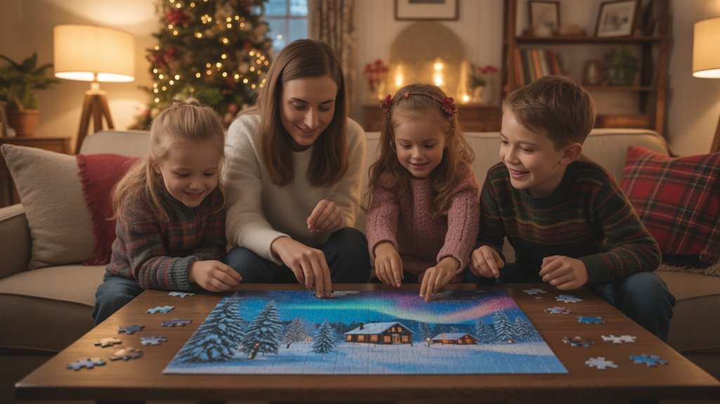 winter jigsaw puzzle night