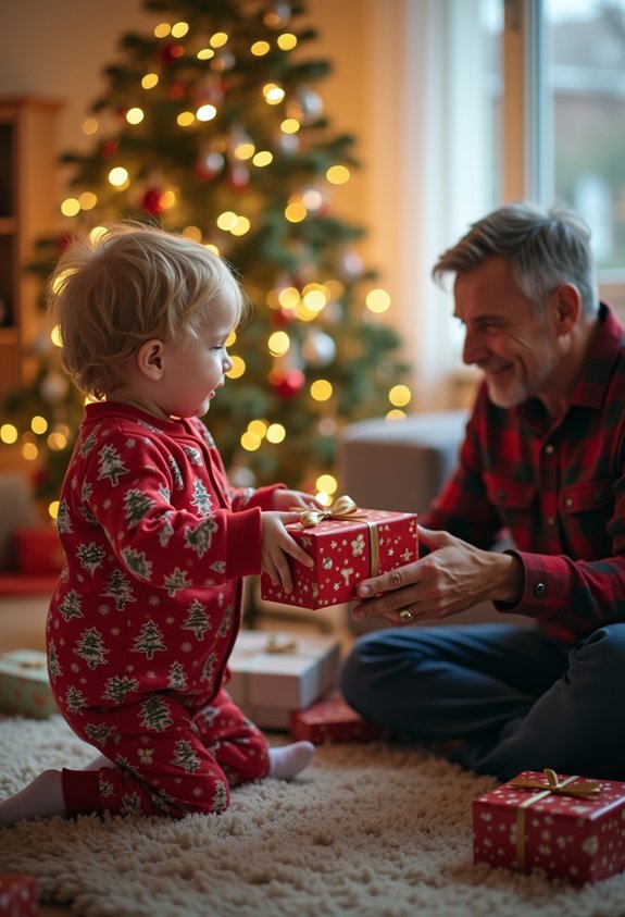 youngest distributes gifts joyfully