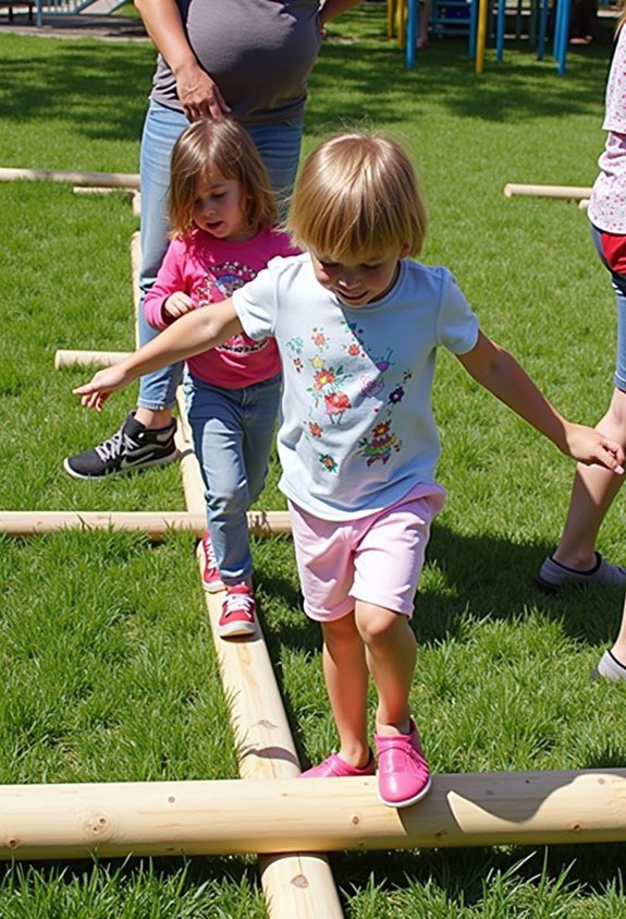 backyard balance beam challenge