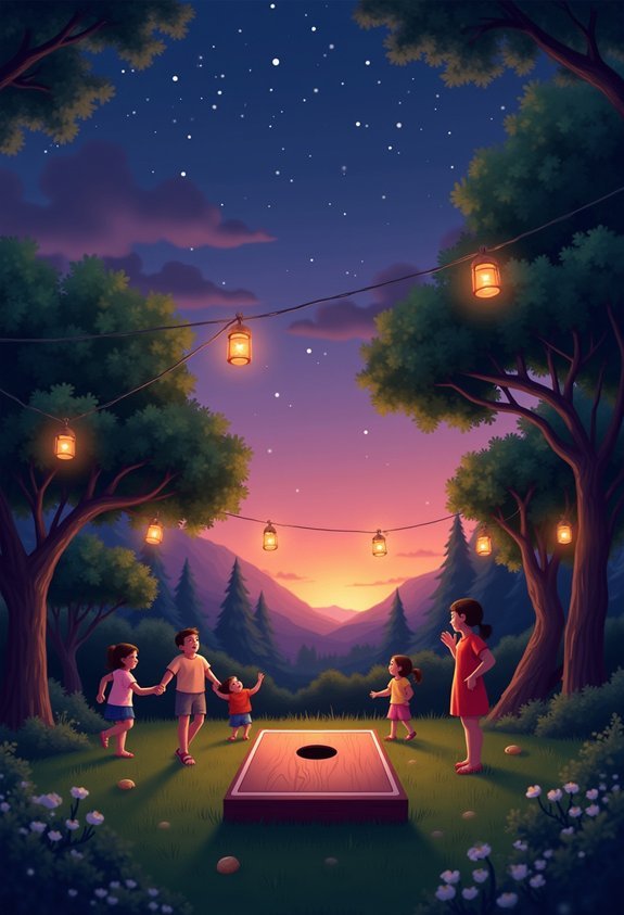 backyard games under stars