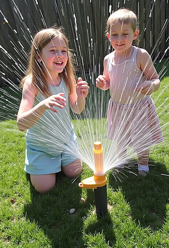 backyard water sprinkler experiment