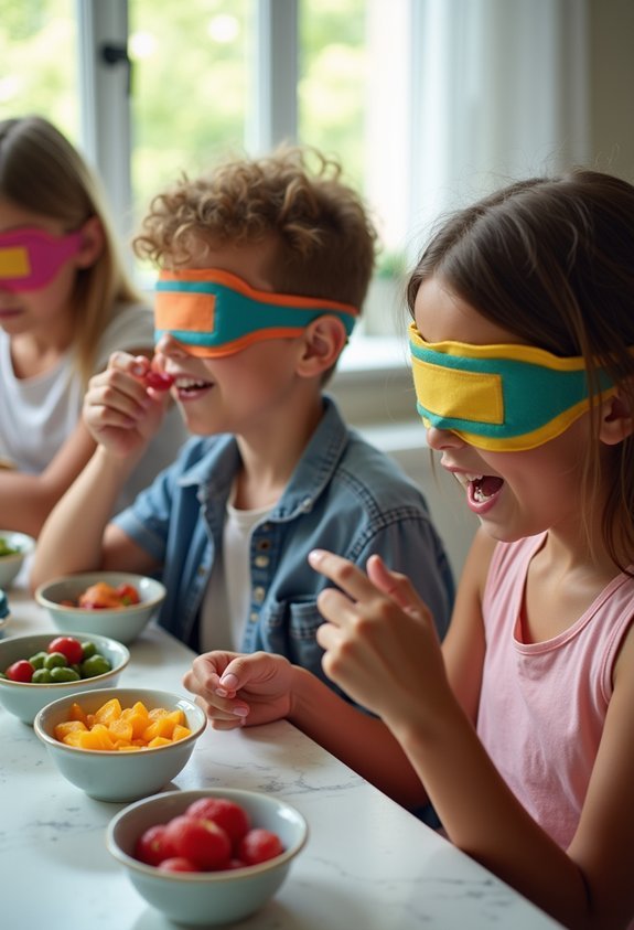 blindfolded food flavor challenge