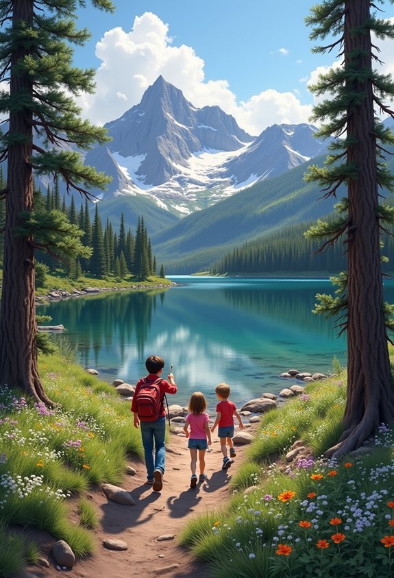 breathtaking lake and peaks