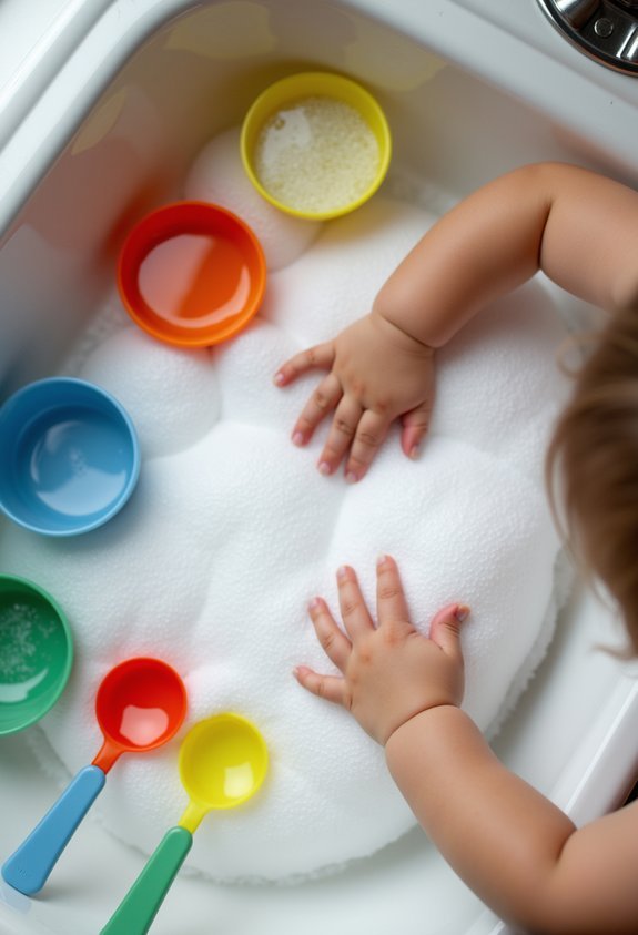 bubble foam sensory play