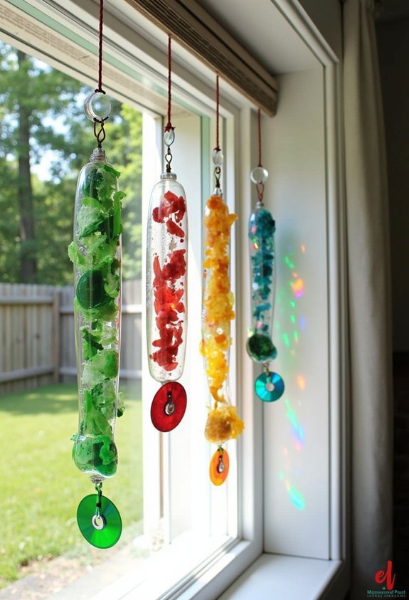colorful sun catchers recycled