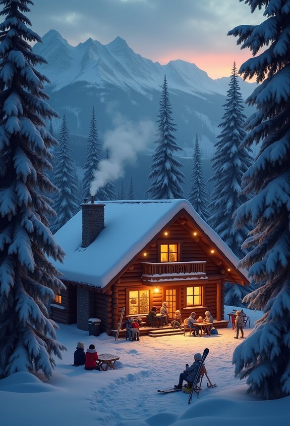 cozy cabin winter bonding