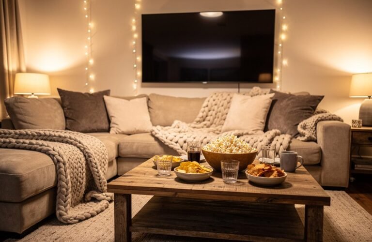 cozy home cinema experience