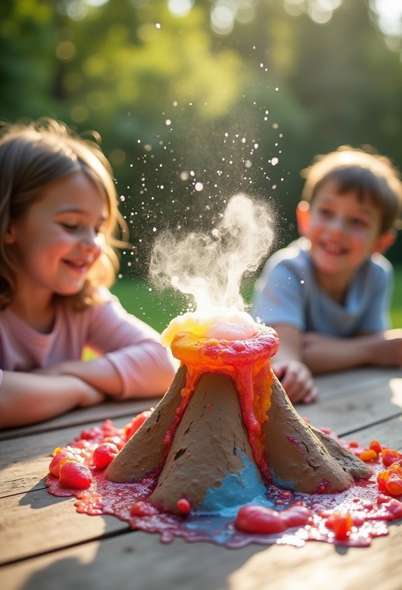 creative volcano building fun