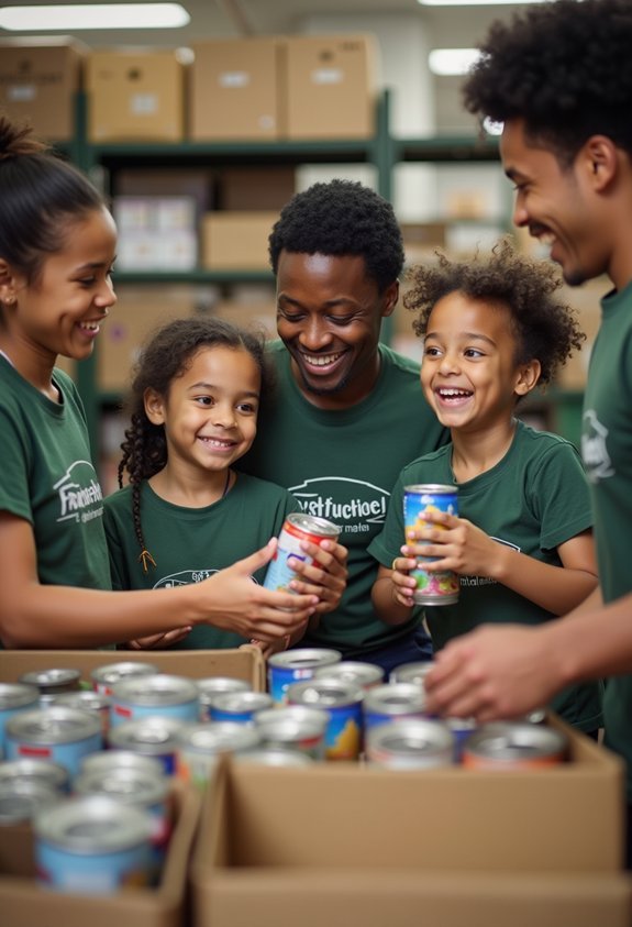 family volunteering creates joy