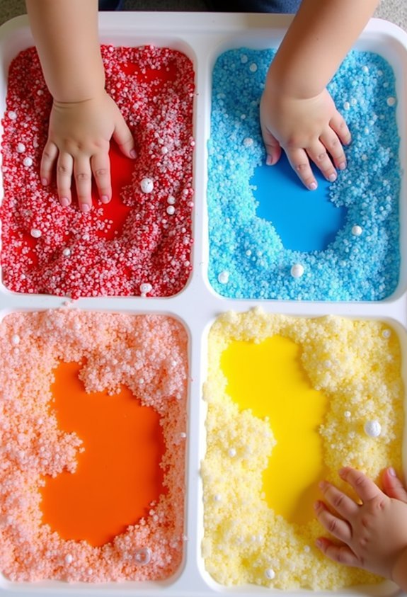 fizzy toddler color experiment