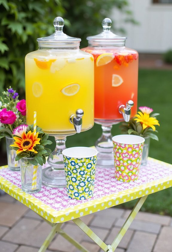 fun and refreshing drink station
