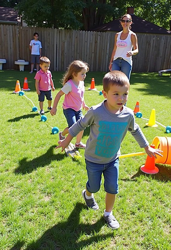 fun stop and go obstacle course