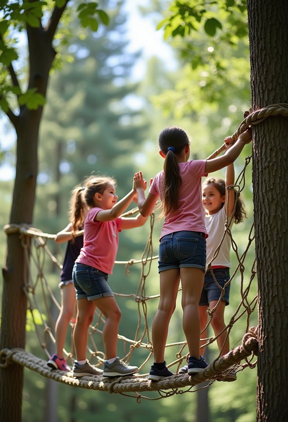 giant spider web teamwork