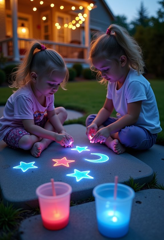 glow in the dark patio art