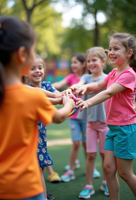 hula hoop teamwork challenge