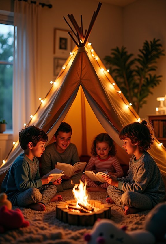 indoor camping storytelling adventure