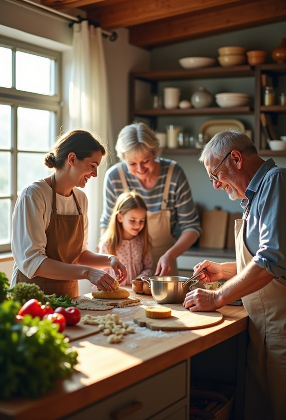 kitchen bonding through laughter
