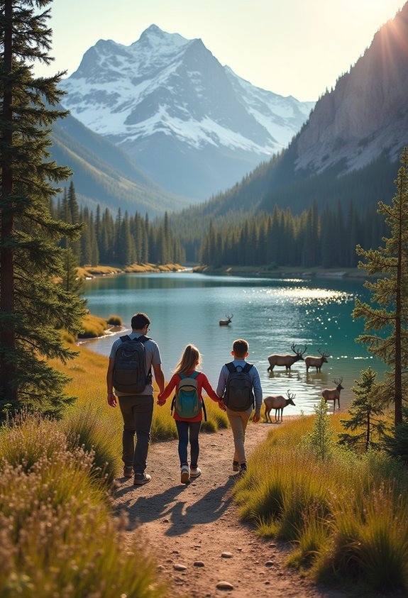 lakeside paths and wildlife