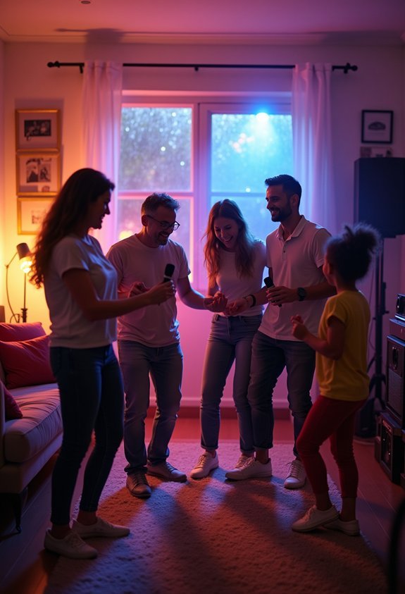 living room concert chaos