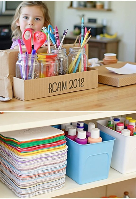 low cost craft organization tips