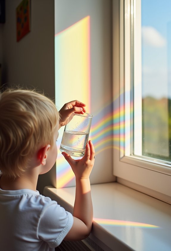 make rainbow with water