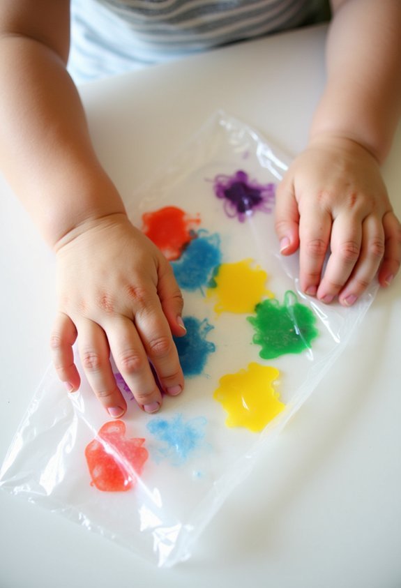 mess free sensory painting fun