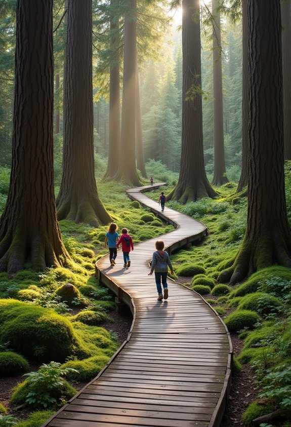 mossy cedar forest stroll
