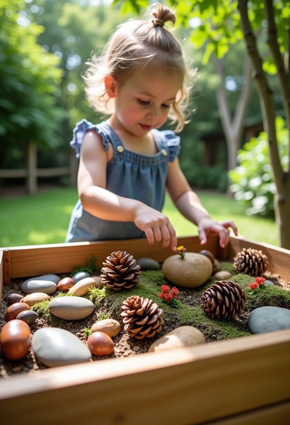 nature themed sensory exploration bins