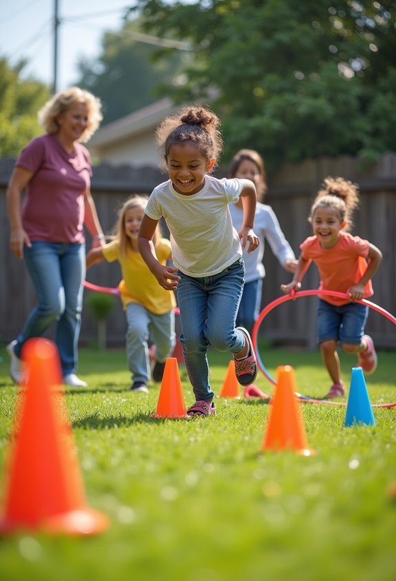 obstacle course relay fun