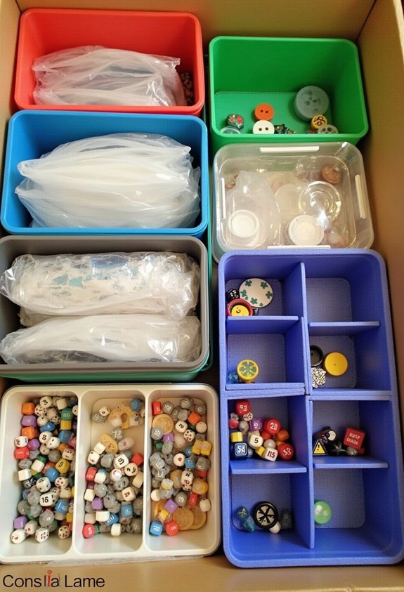 organized game component storage